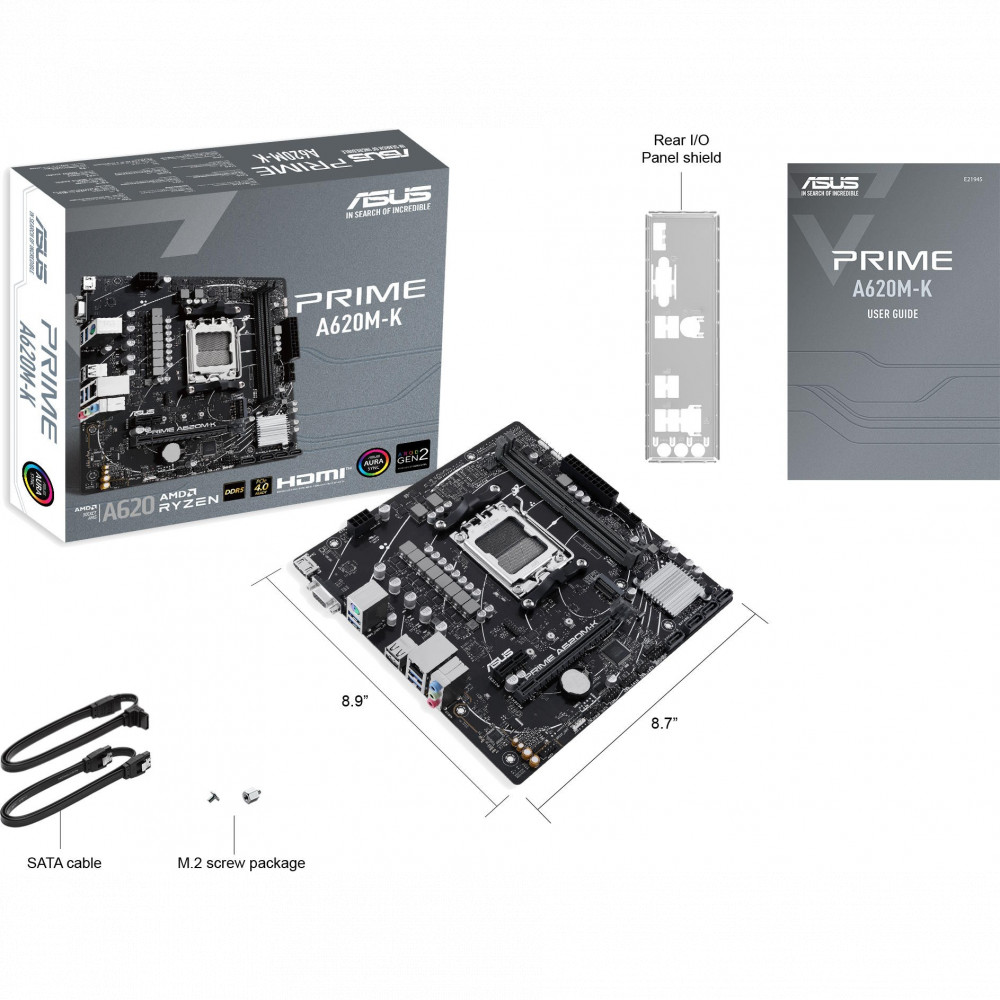 Материнская плата Asus PRIME A620M-K Micro-ATX, AMD AM5 - миниатюра 6