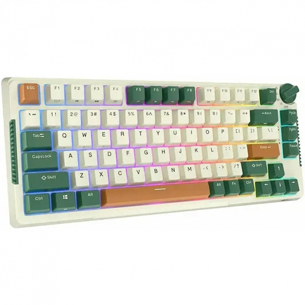 Клавиатура Royal Kludge RK-H81 White/Green (Sky Cyan Switch) 6935280824128 Беспроводная, Bluetooth - миниатюра 3