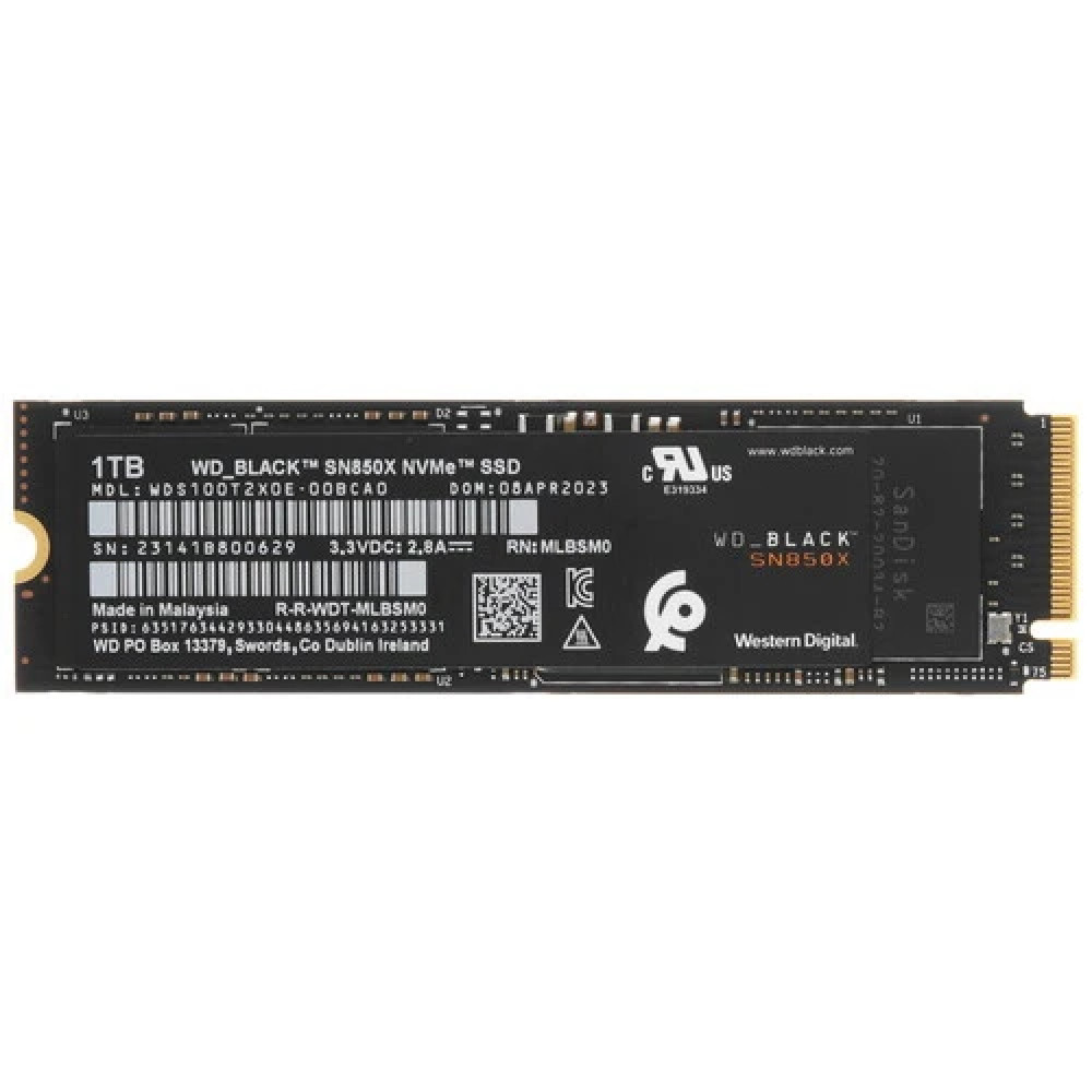 Жесткий диск Western Digital Black SN850X WDS100T2X0E-00BCA0 SSD (твердотельные), 1 ТБ, M.2, PCIe — фото товара