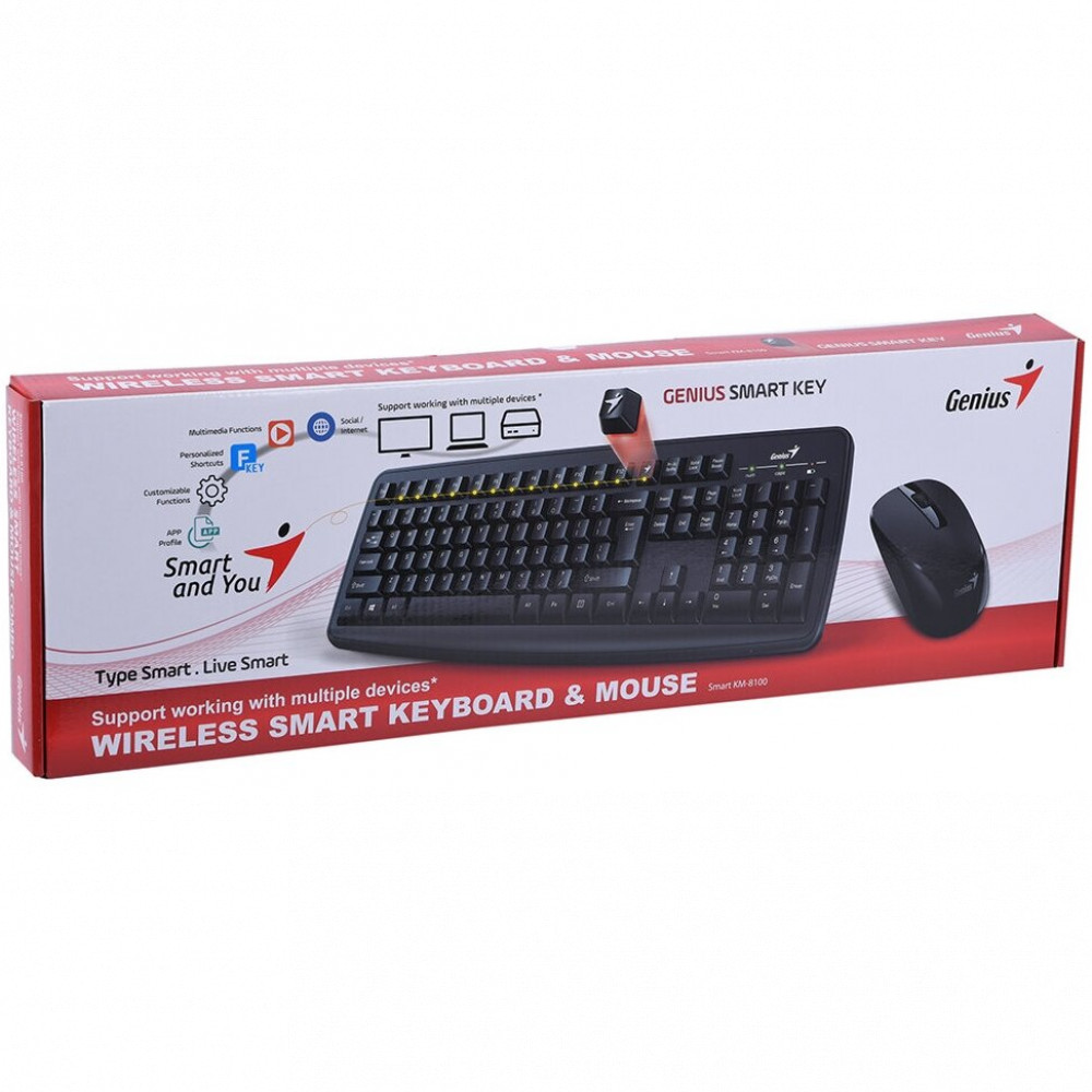 Клавиатура + мышь Genius Smart KM8100 USB 31340004416 - миниатюра 4