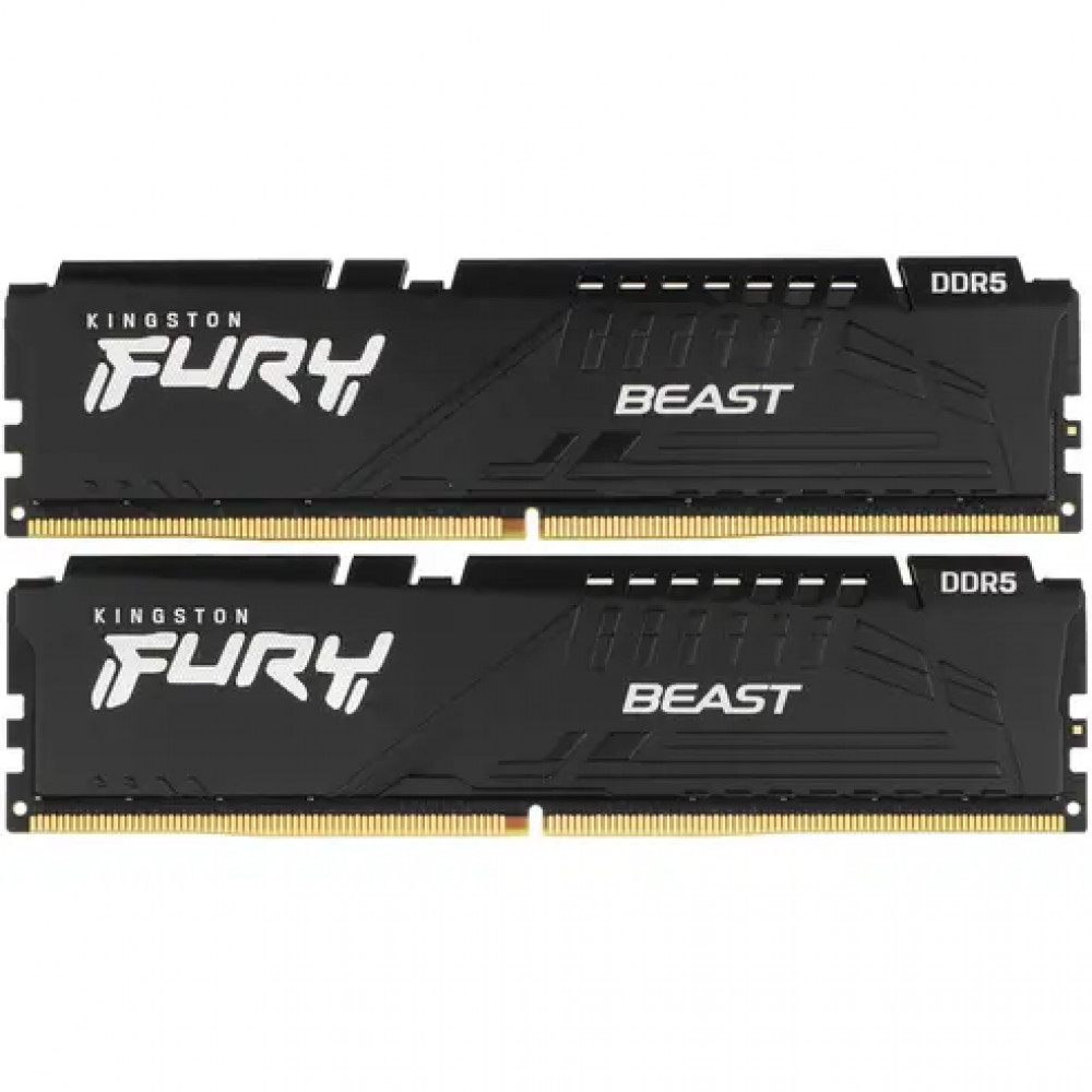ОЗУ Kingston Fury Beast KF556C36BBEK2-64 DIMM, DDR5, 64 Гб (2 х 32 Гб), 5600 МГц — фото товара