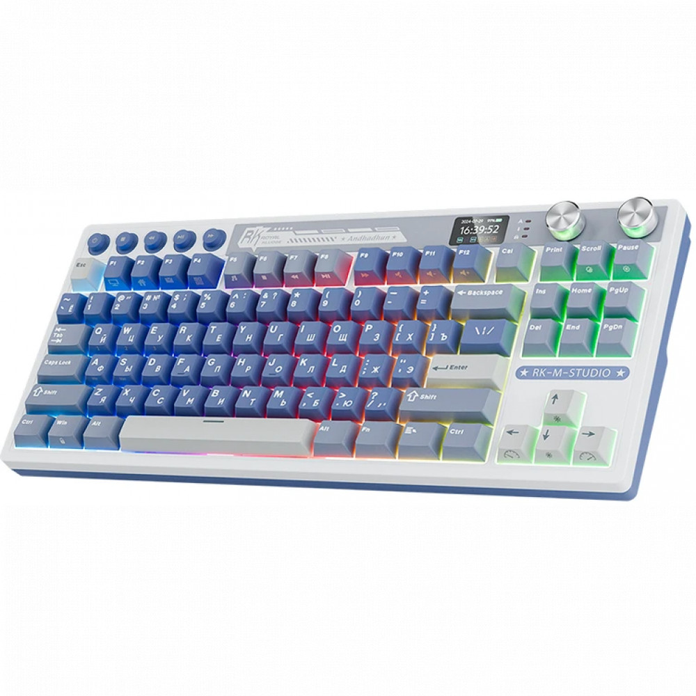 Клавиатура Royal Kludge M87 Ocean Blue (Cream Switch) 6977576550441 Беспроводная, Bluetooth - миниатюра 3