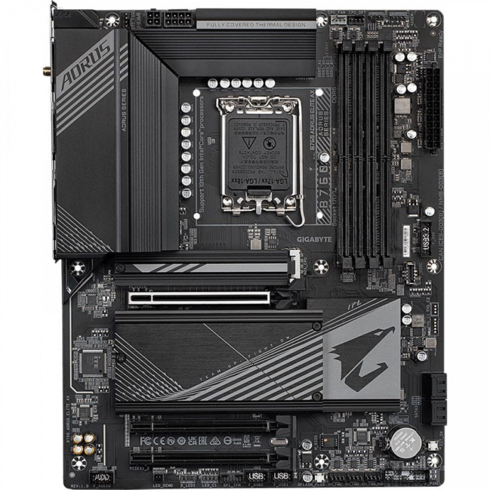Материнская плата Gigabyte B760 AORUS ELITE AX ATX, LGA 1700 - миниатюра 2