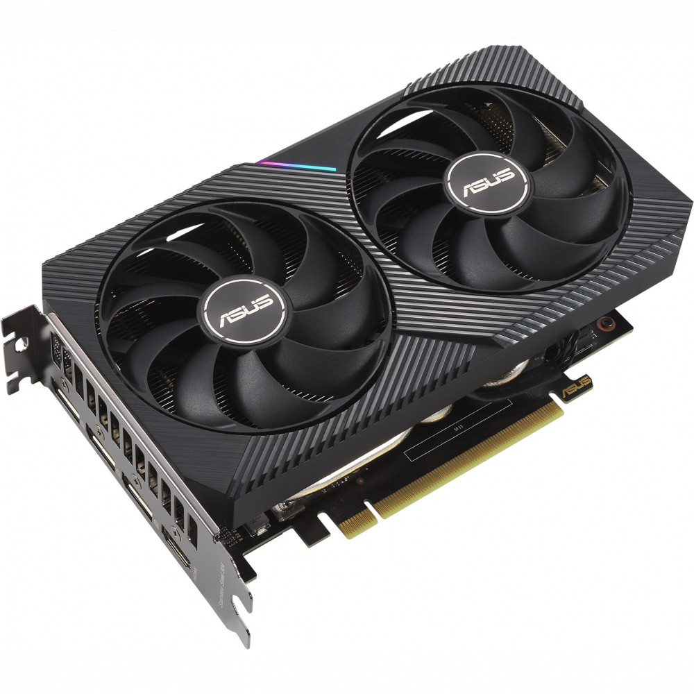 Видеокарта Asus GeForce RTX3060Ti DUAL-RTX3060TI-O8G-MINI-V2 LHR 8 ГБ - миниатюра 2
