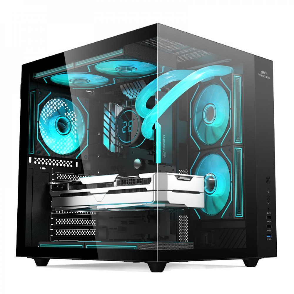 Корпус Wintek Cube Pro V909-B TG Black Mid-Tower — фото товара