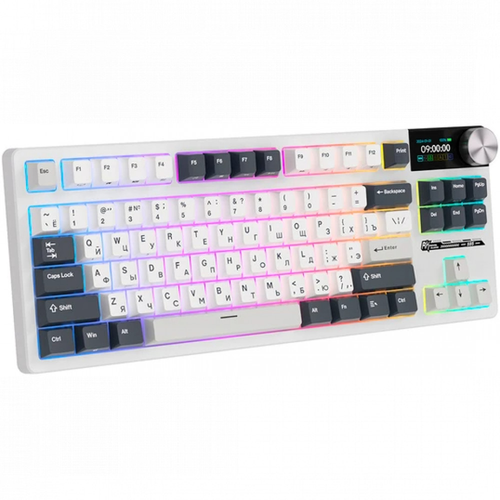 Клавиатура Royal Kludge S85 White Night (Beige Switch) 6977576550816 Беспроводная, Bluetooth - миниатюра 4