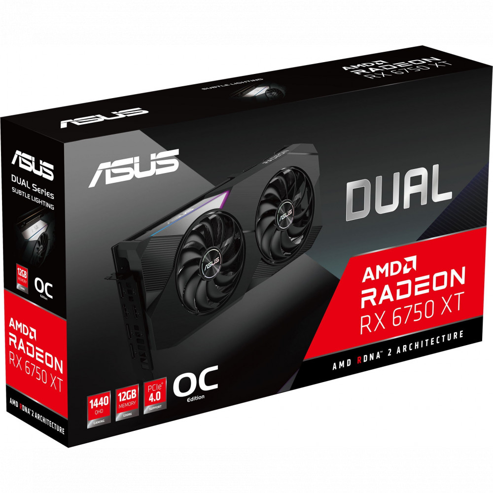 Видеокарта Asus AMD Radeon RX 6750XT DUAL-RX6750XT-O12G 12 ГБ - миниатюра 5