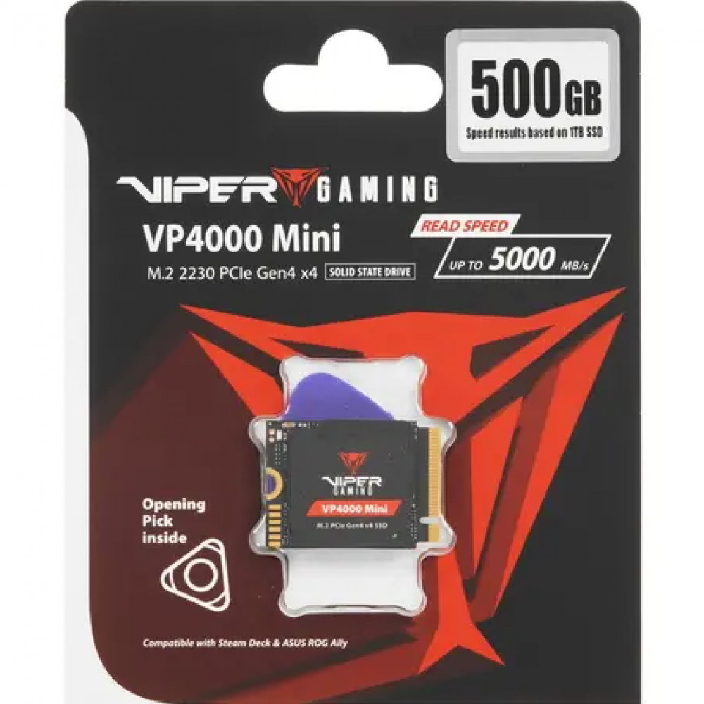 Жесткий диск Patriot VP4000 VP4000M500GM23 SSD (твердотельные), 500 ГБ, M.2, PCIe — фото товара
