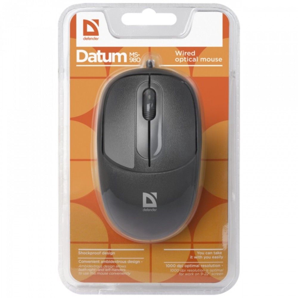 Мышь Defender Datum MS-980 52980 Бюджетные, Проводная - миниатюра 2