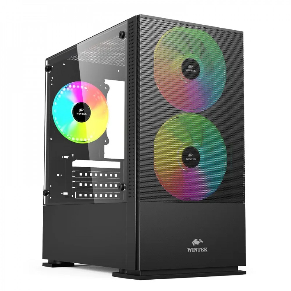 Корпус Wintek Shadow 701-B TG Black SHADOW 701-B TG Mini-Tower — фото товара