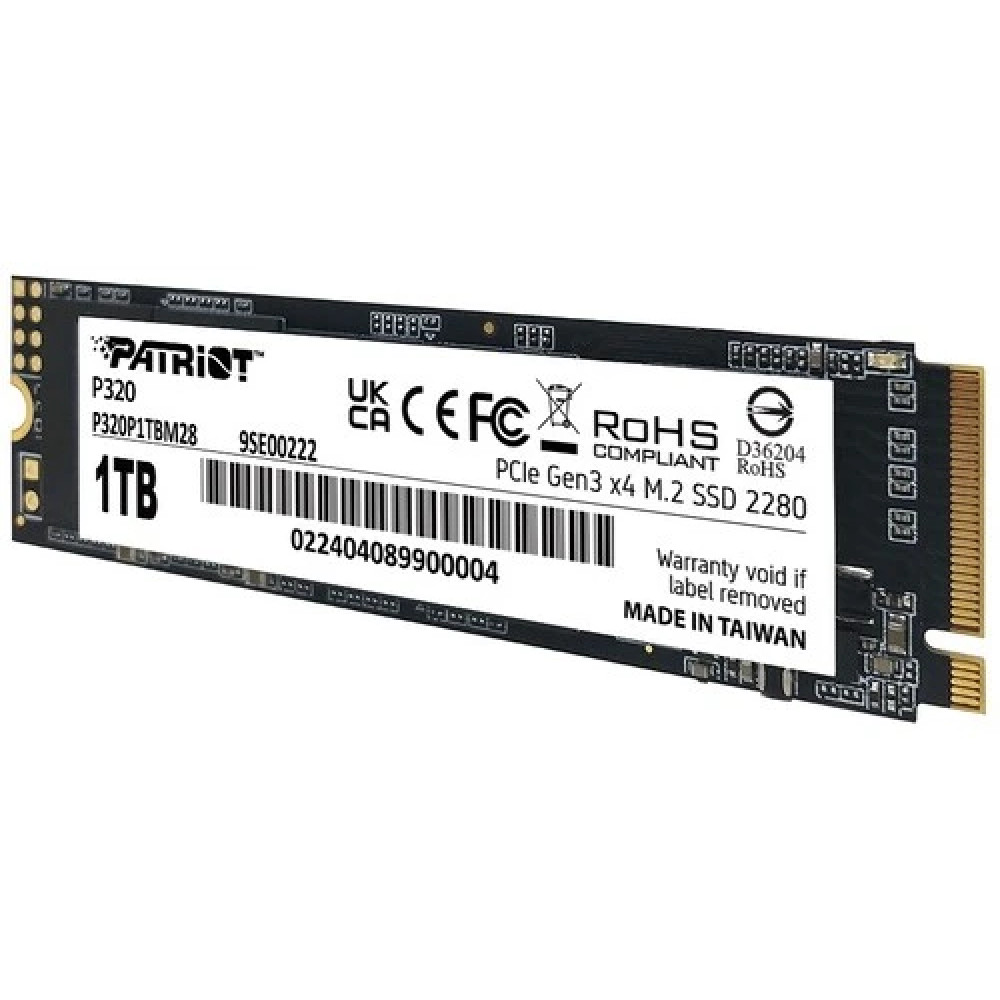 Жесткий диск Patriot P320 P320P1TBM28 SSD (твердотельные), 1 ТБ, M.2, PCIe - миниатюра 4