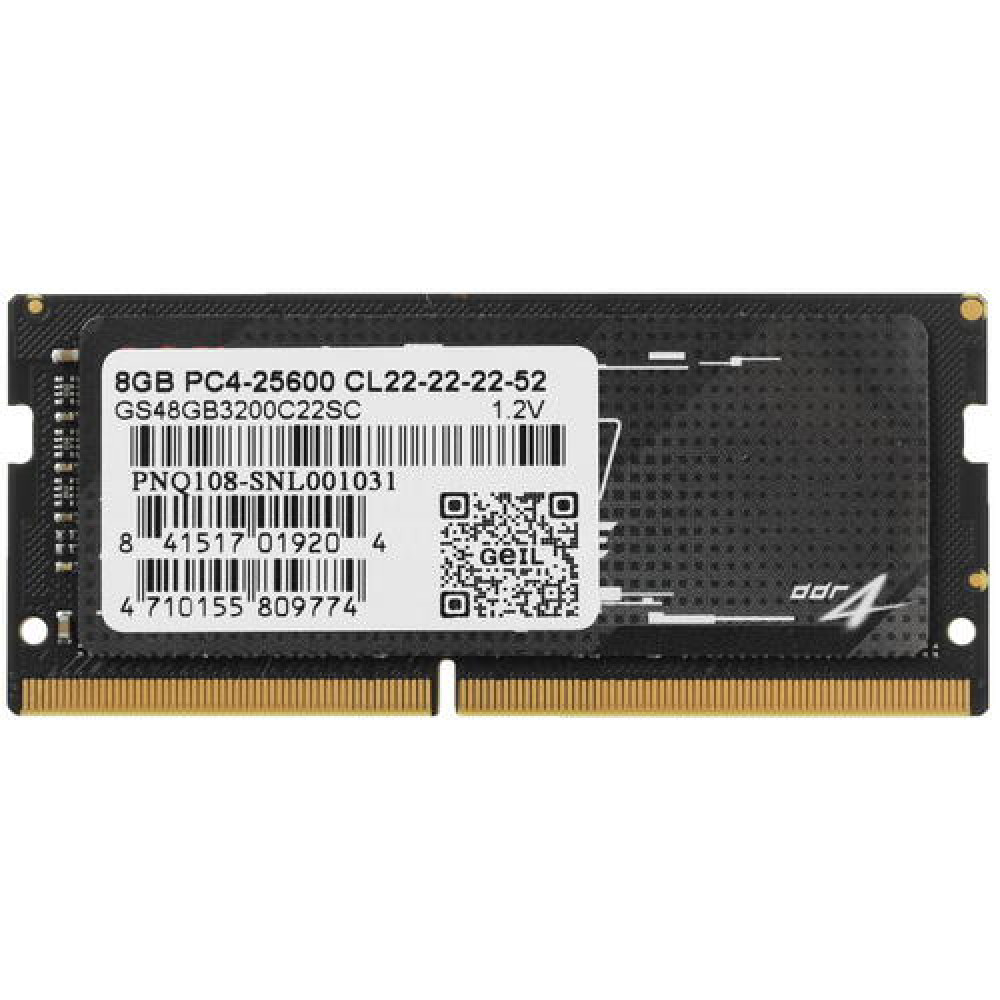 ОЗУ Geil 8GB GS48GB3200C22S SO-DIMM, DDR4, 8 Гб, 3200 МГц - миниатюра 2