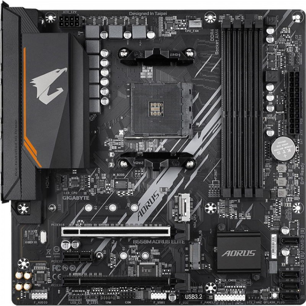 Материнская плата Gigabyte B550M AORUS ELITE 9MB55MAEL-00-10 Micro-ATX, AMD AM4 - миниатюра 2