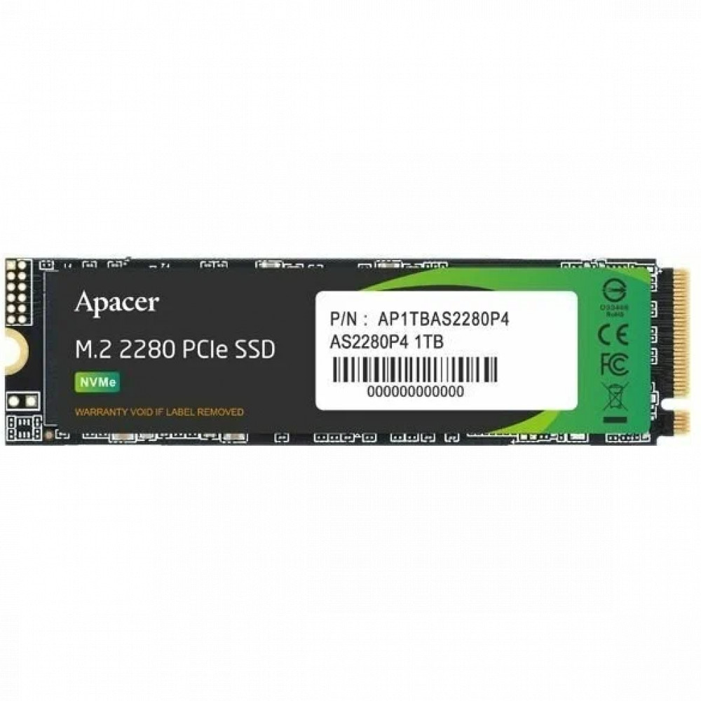 Жесткий диск Apacer AP1TBAS2280F4-1 SSD (твердотельные), 1 ТБ, M.2, PCIe — фото товара