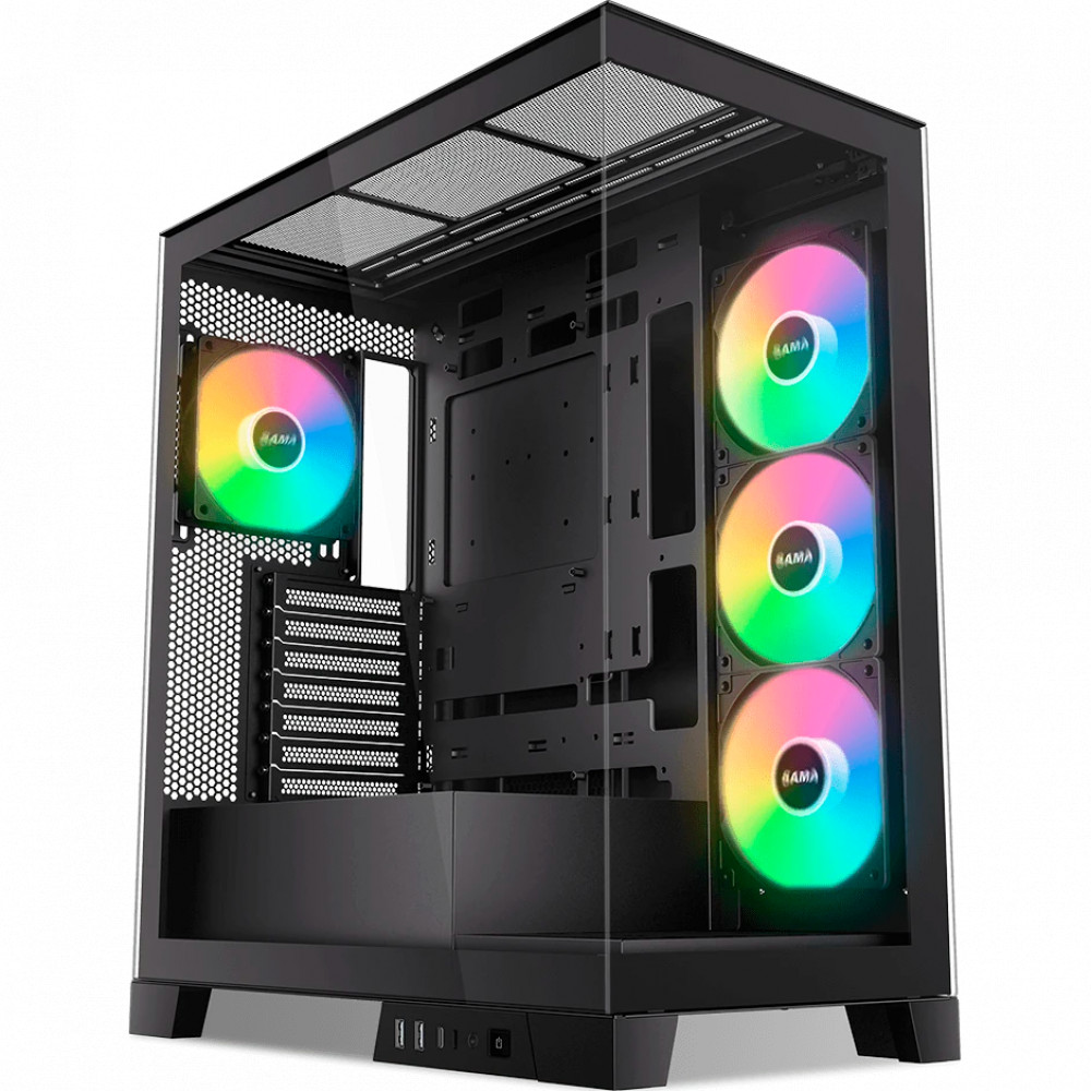 Корпус Sama V50 Black V50-BKADA4X1-GL Mid-Tower — фото товара