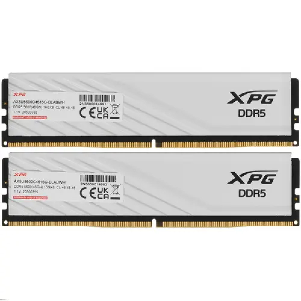 ОЗУ ADATA XPG Lancer Blade AX5U5600C4616G-DTLABWH DIMM, DDR5, 32 Гб (2 х 16 Гб), 5600 МГц - миниатюра 2