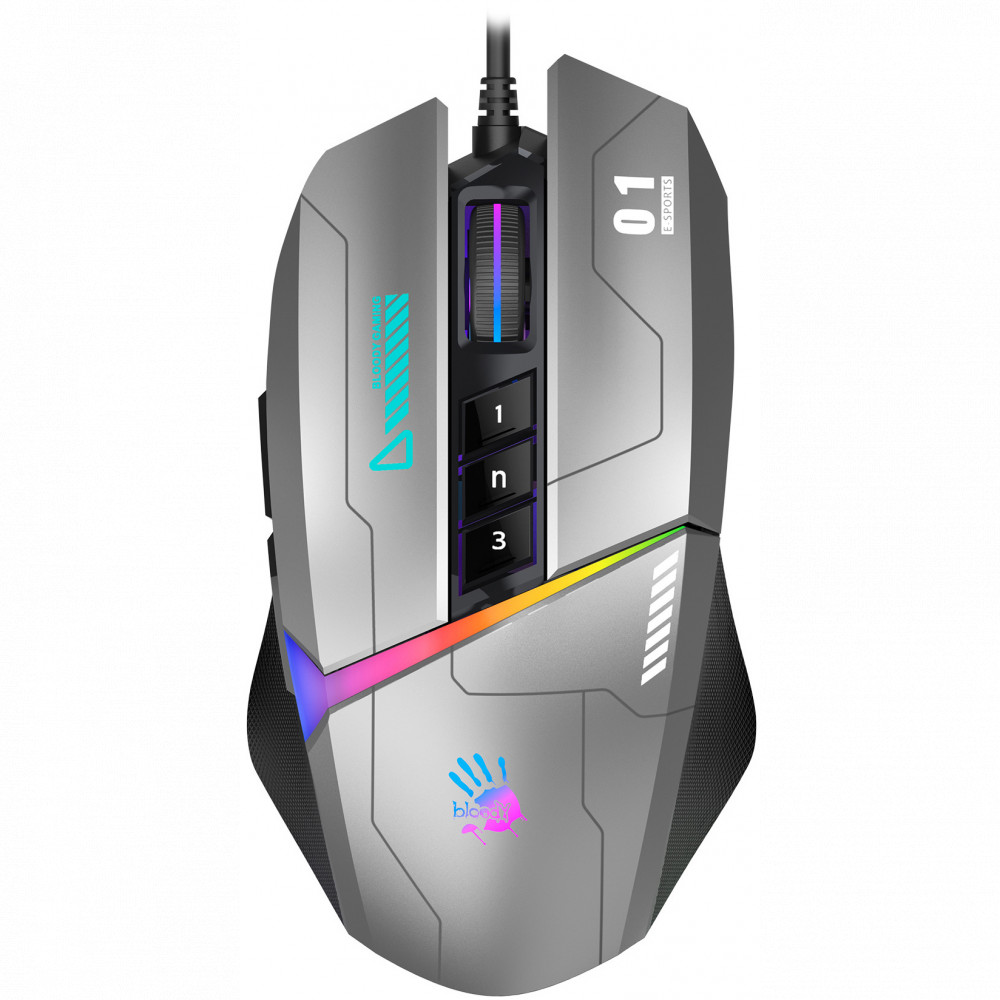 Мышь A4Tech Bloody W60-Max Gun Grey Игровые, Проводная — фото товара