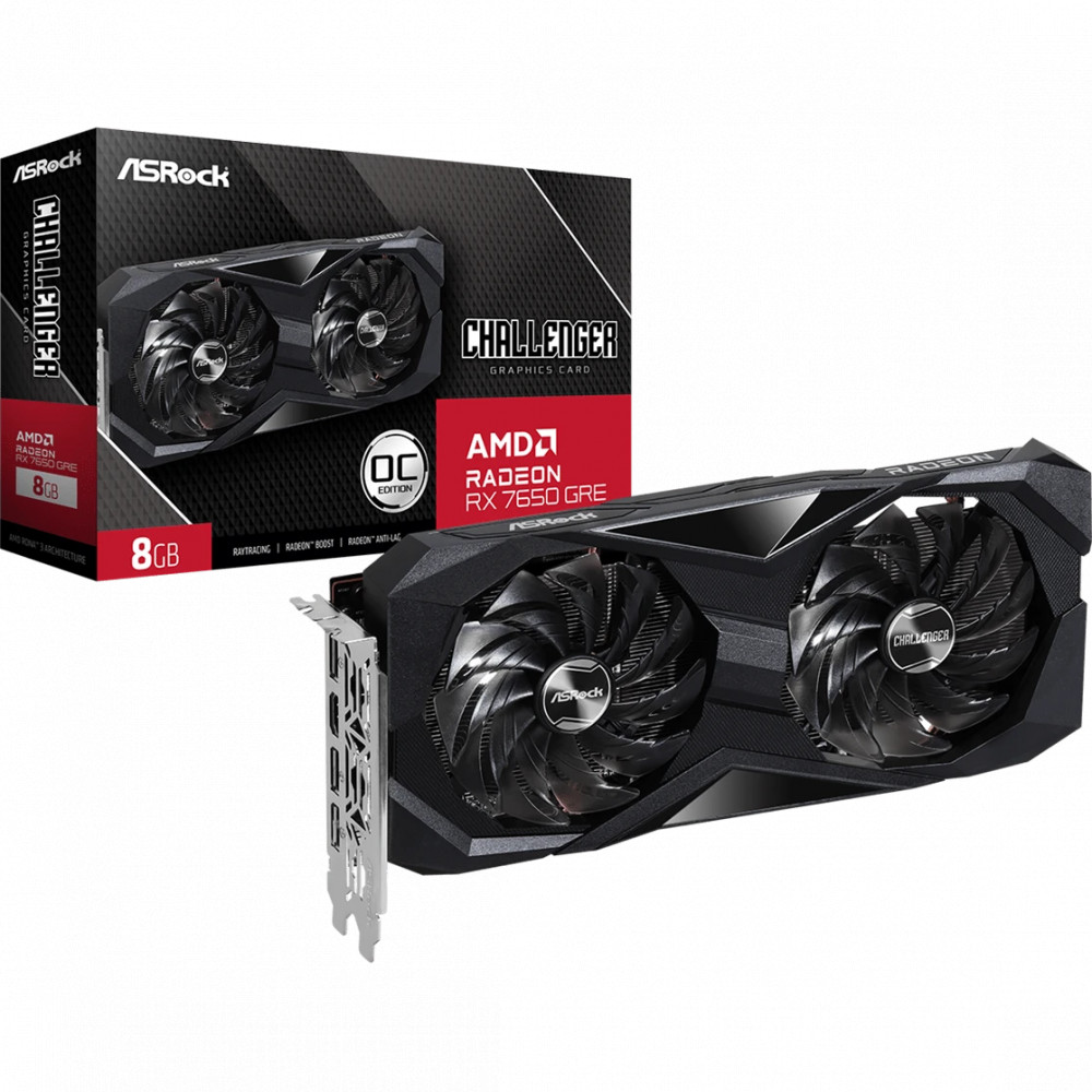 Видеокарта ASRock AMD Radeon RX 7650 GRE Challenger SE OC RX7650GRE CL SE 8GO 8 ГБ - миниатюра 5