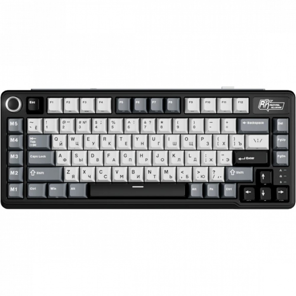 Клавиатура Royal Kludge L75 Knight Black (Cream Switch) 6935280827075 Беспроводная, Bluetooth - миниатюра 2