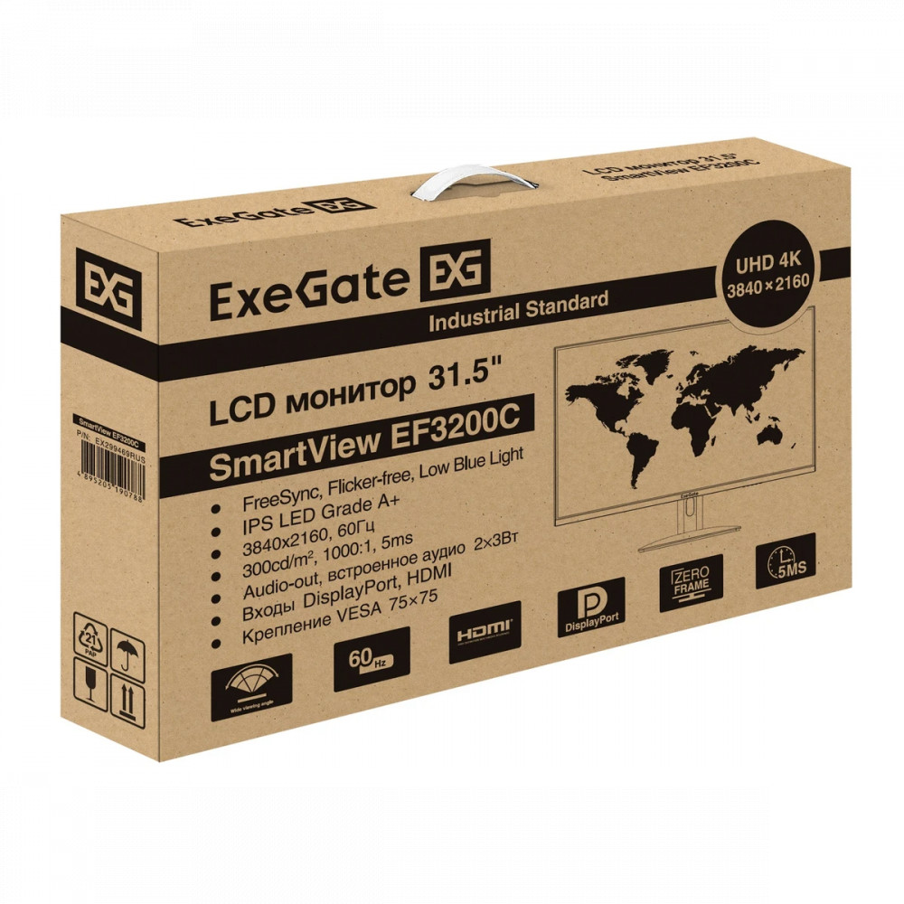 Монитор ExeGate SmartView EF3200C EX299469RUS 31.5 ", IPS, 4K UHD 3840x2160 (16:9), 60 Гц - миниатюра 5