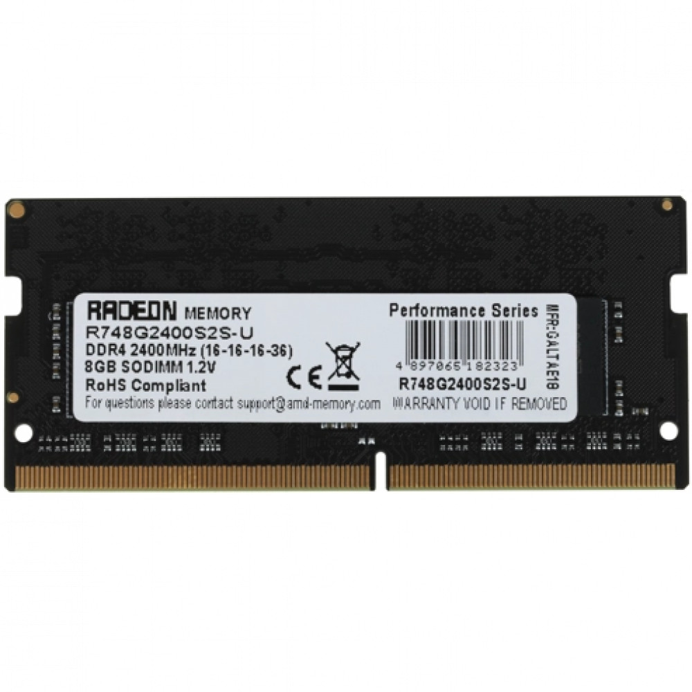 ОЗУ AMD Radeon R7 R748G2400S2S-U SO-DIMM, DDR4, 8 Гб, 2400 МГц - миниатюра 2