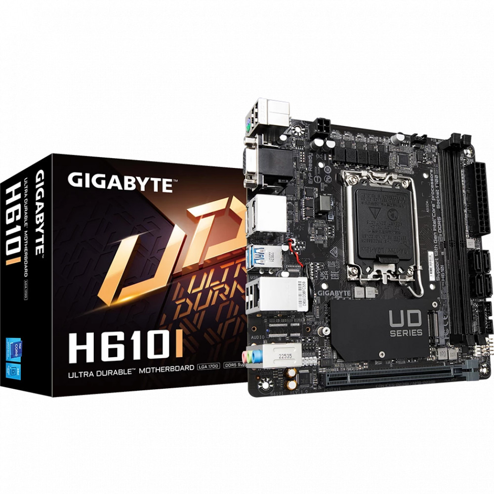 Материнская плата Gigabyte H610I Mini-ATX, LGA 1700 — фото товара