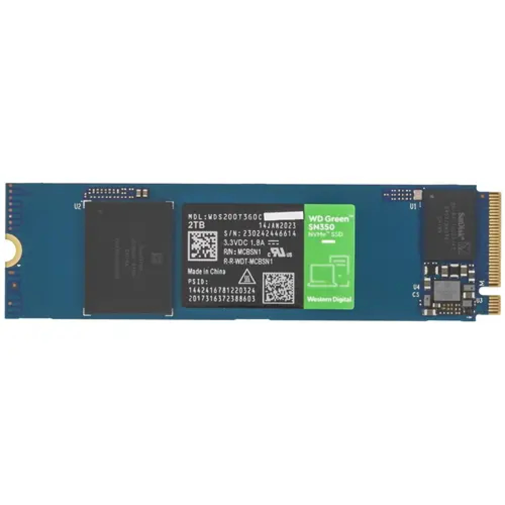 Жесткий диск Western Digital Green SN350 WDS200T3G0C SSD (твердотельные), 2 ТБ, M.2, PCIe — фото товара