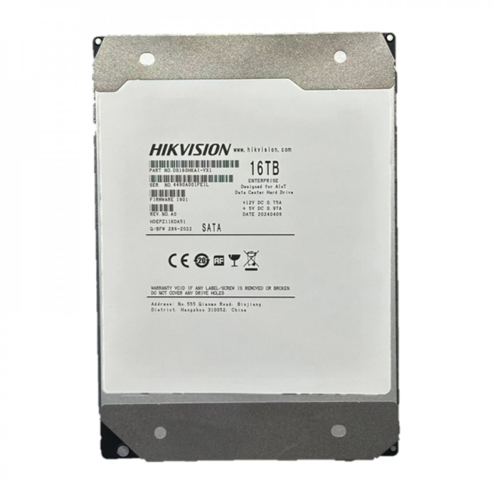 Жесткий диск Hikvision DS160HKAI-VX1 HDD (классические), 16 ТБ, 3.5 дюйма, SATA — фото товара