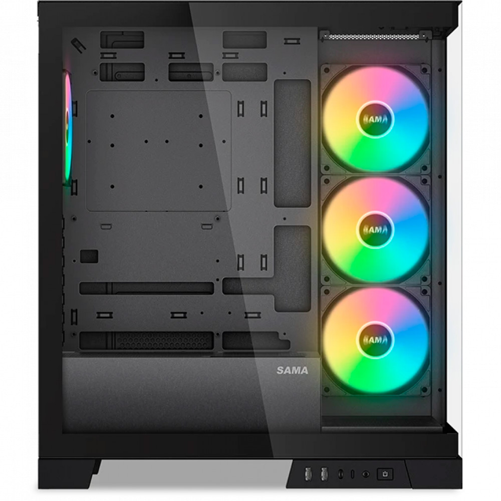 Корпус Sama V50 Black V50-BKADA4X1-GL Mid-Tower - миниатюра 3