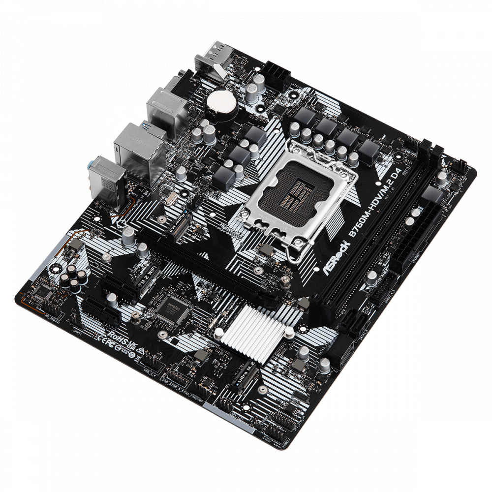 Материнская плата ASRock B760M-HDV/M.2 D4 Micro-ATX, LGA 1700 - миниатюра 3