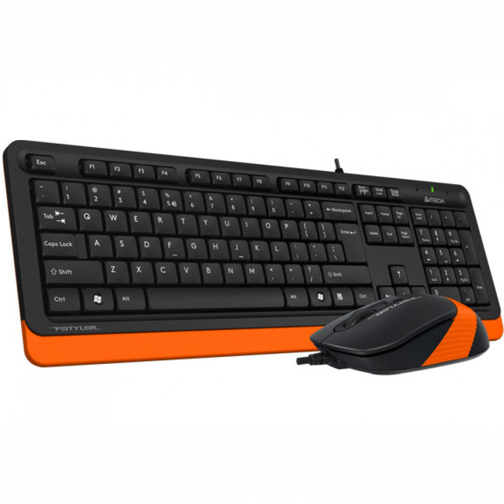 Клавиатура + мышь A4Tech Fstyler F1010 черный/оранжевый (ORANGE) F1010 ORANGE - миниатюра 2