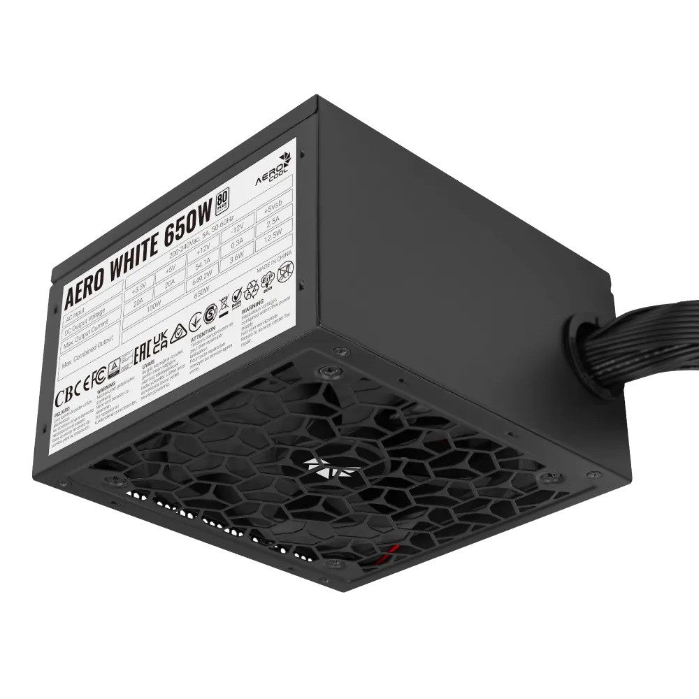 Блок питания Aerocool AERO WHITE 650W ACPW-AR65AEC.12 650 Вт - миниатюра 2