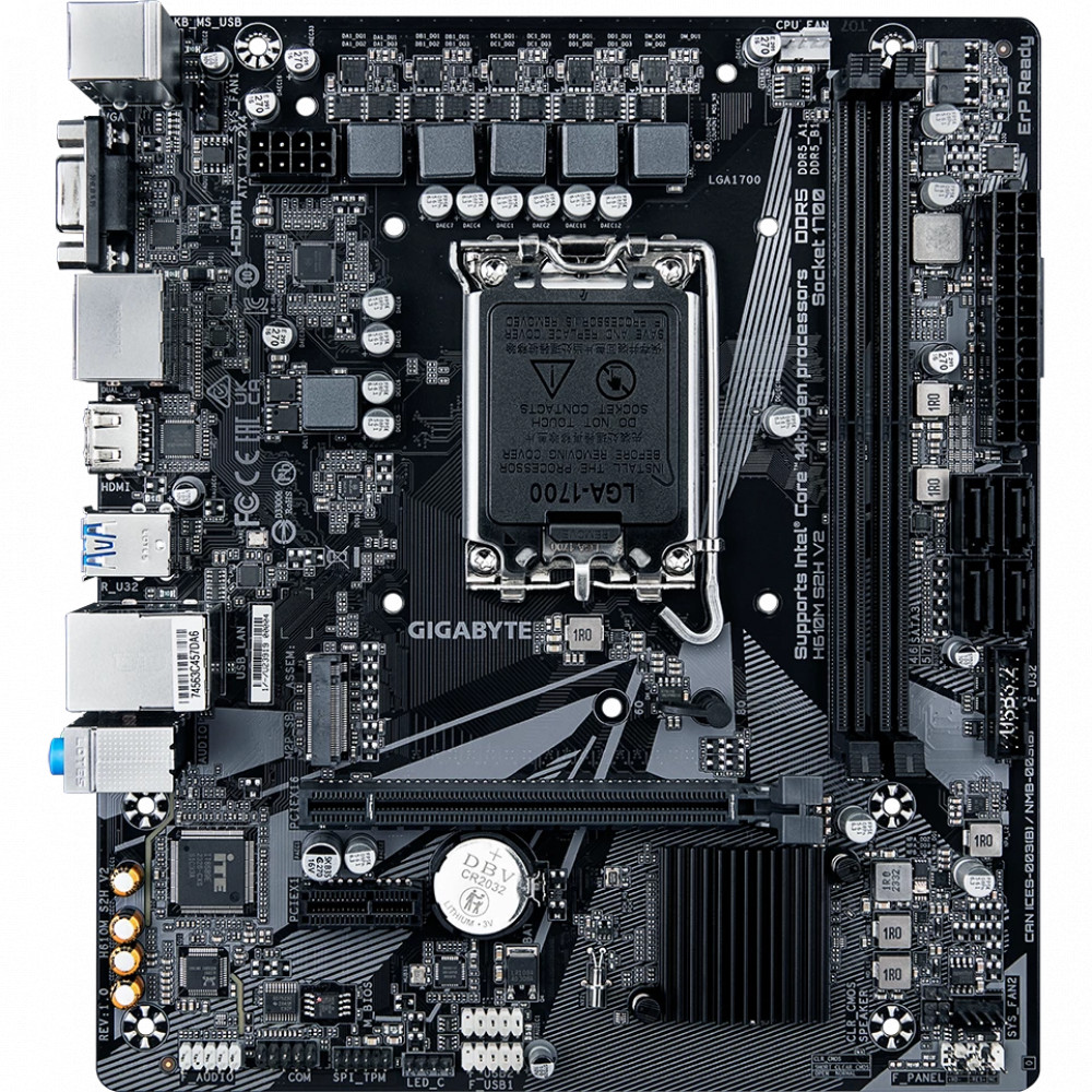 Материнская плата Gigabyte H610M S2H V2 Micro-ATX, LGA 1700 - миниатюра 2