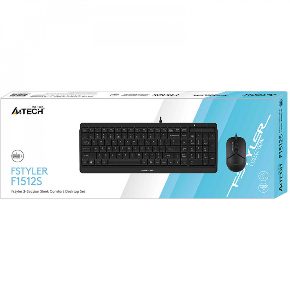 Клавиатура + мышь A4Tech Fstyler F1512S/BLACK - миниатюра 5