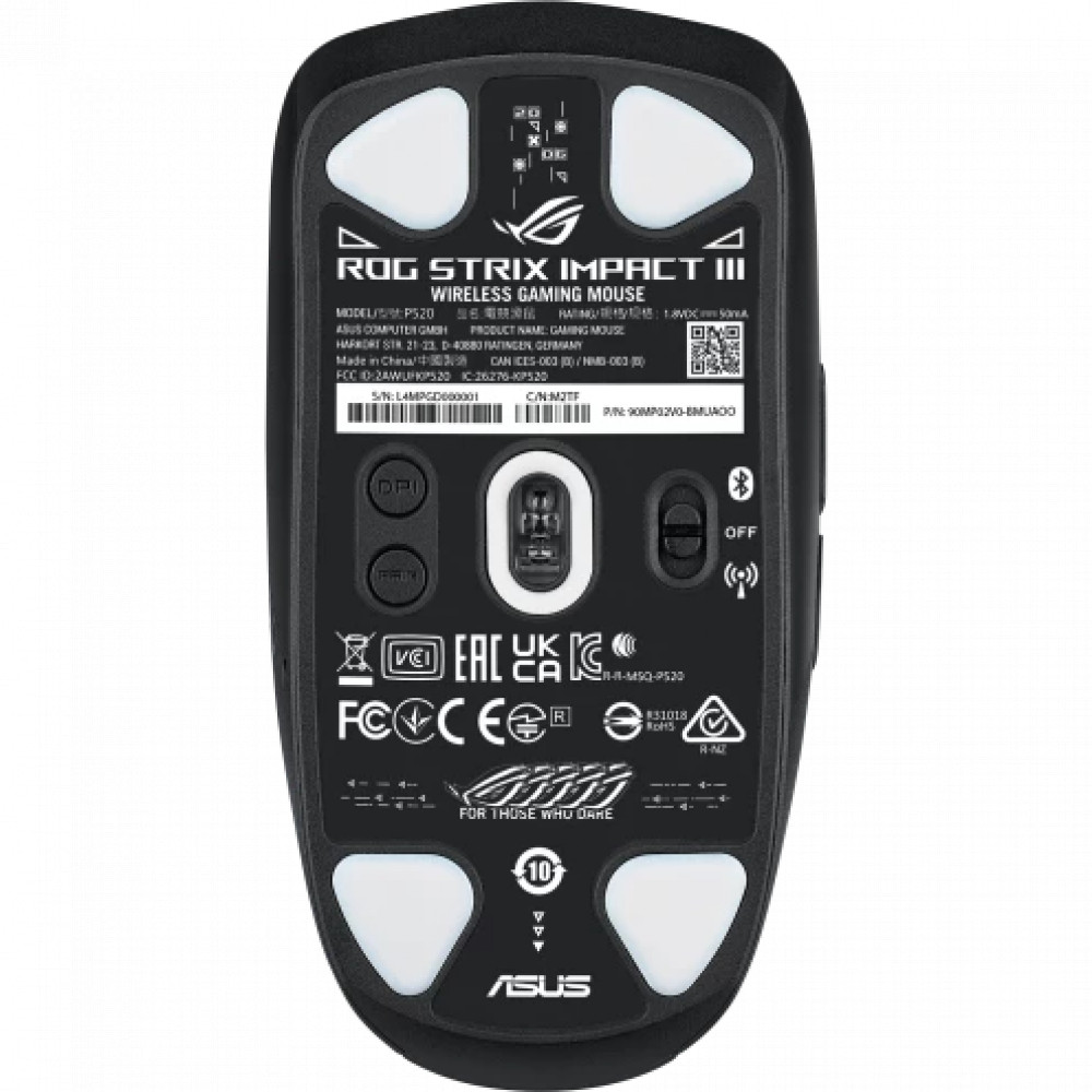 Мышь Asus ROG STRIX IMPACT III WL Black 90MP03D0-BMUA00 Игровые, Беспроводная - миниатюра 4