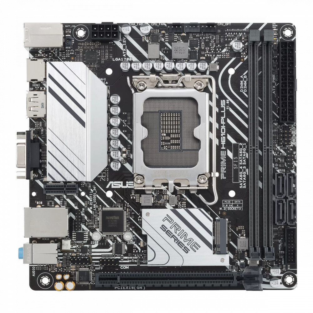 Материнская плата Asus PRIME H610I-PLUS-CSM Mini-ATX, LGA 1700 — фото товара