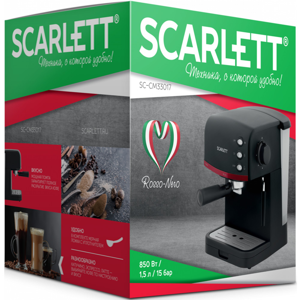 Кофемашина Scarlett Кофеварка рожковая SC-CM33017 - миниатюра 3