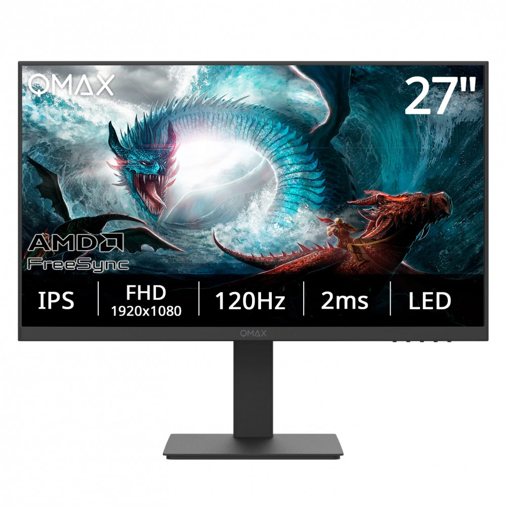 Монитор Qmax 27UM50HDMP 27 ", IPS, Full HD 1920x1080 (16:9), 120 Гц — фото товара
