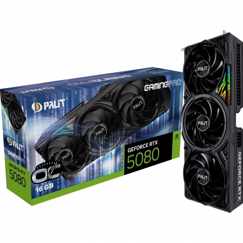 Видеокарта Palit RTX5080 GAMINGPRO OC NE75080S19T2-GB2031A 16 ГБ — фото товара