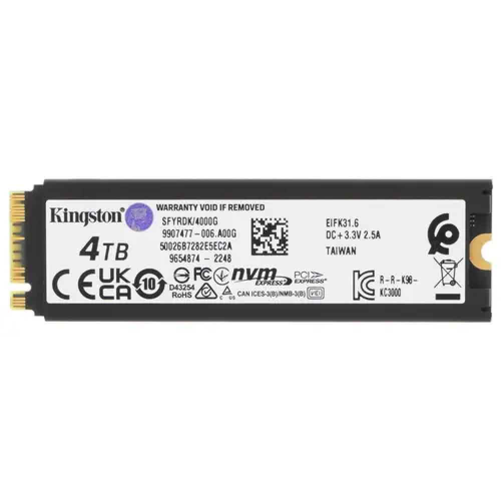 Жесткий диск Kingston FURY Renegade SFYRDK/4000G SSD (твердотельные), 4 ТБ, M.2, PCIe - миниатюра 2