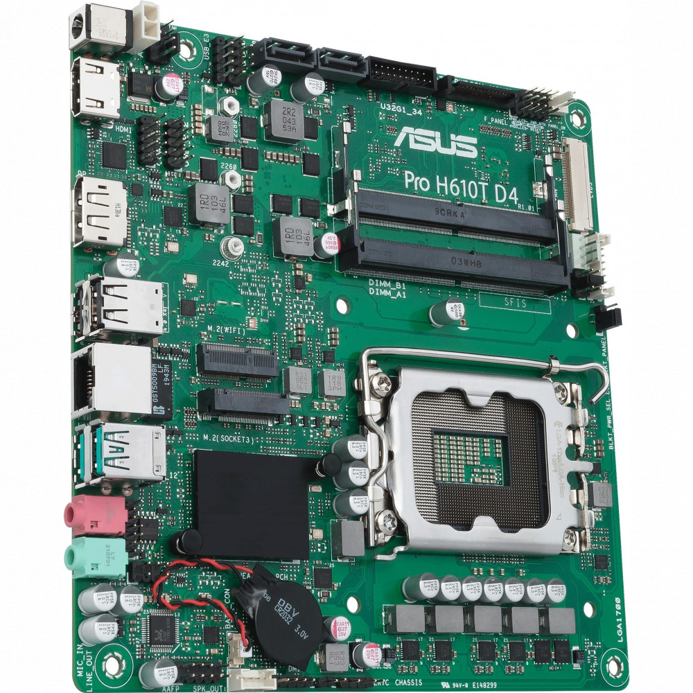 Материнская плата Asus PRO H610T D4-CSM Mini-ATX, LGA 1700 - миниатюра 3