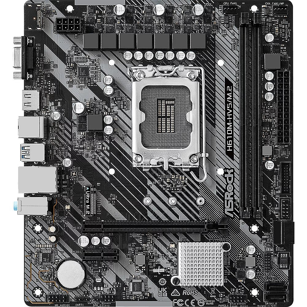 Материнская плата ASRock H610M-HVS/M.2 R2.0 Micro-ATX, LGA 1700 - миниатюра 2