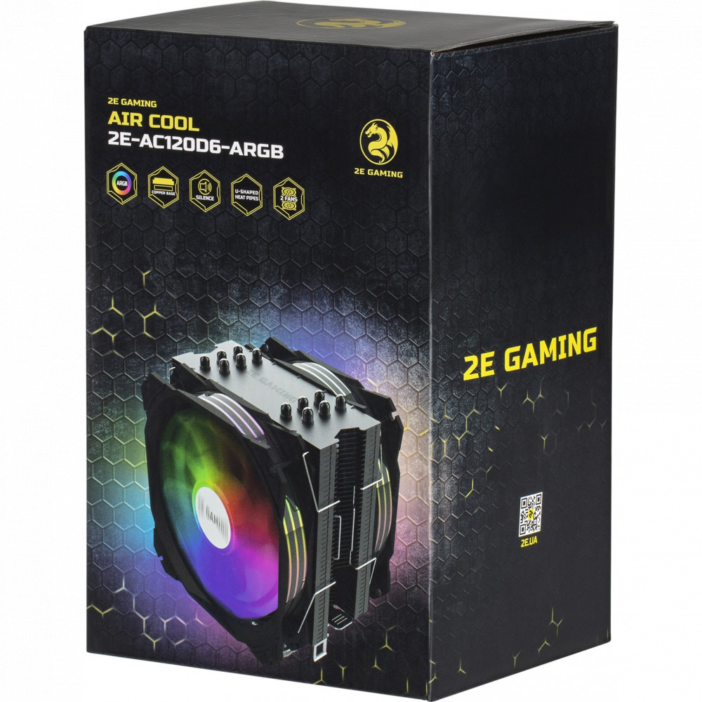 Система охлаждения 2E GAMING AIR COOL 2E-AC120D6-ARGB Для процессора - миниатюра 5