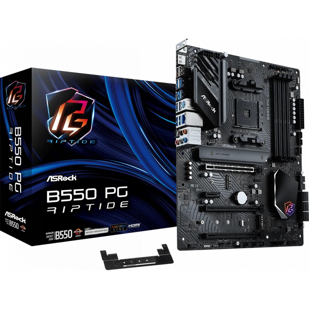 Материнская плата ASRock B550 PG Riptide DDR4 ATX, AMD AM4 - миниатюра 6