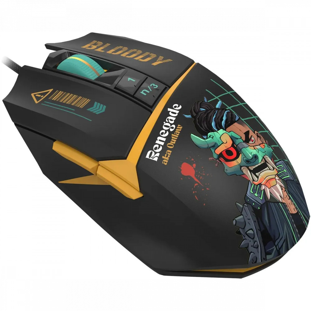 Мышь Bloody W63Max Renegade Black Midnight SAVAGE W63 MAX/ RENEGADE MIDNIGHT ACTIVATED Игровые, Проводная - миниатюра 7