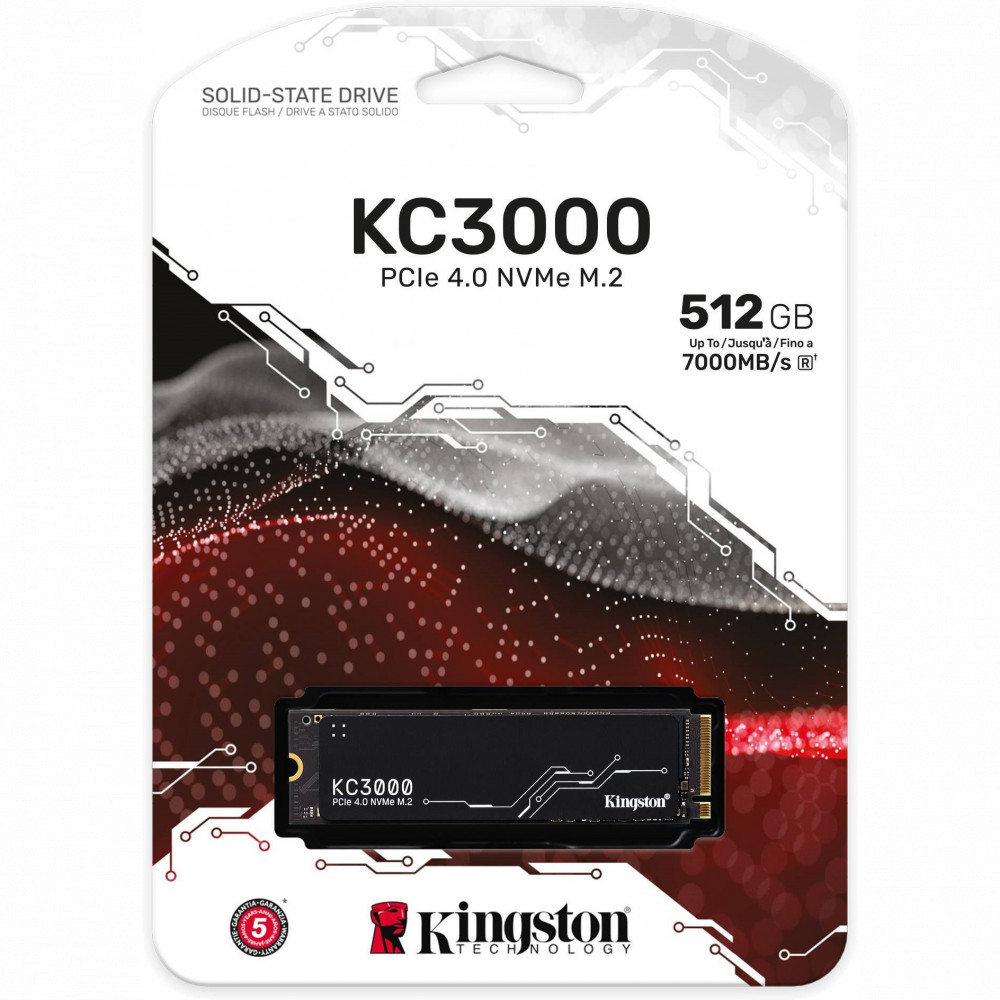 Жесткий диск Kingston KC3000S SKC3000S/512G SSD (твердотельные), 512 ГБ, M.2, PCIe - миниатюра 3