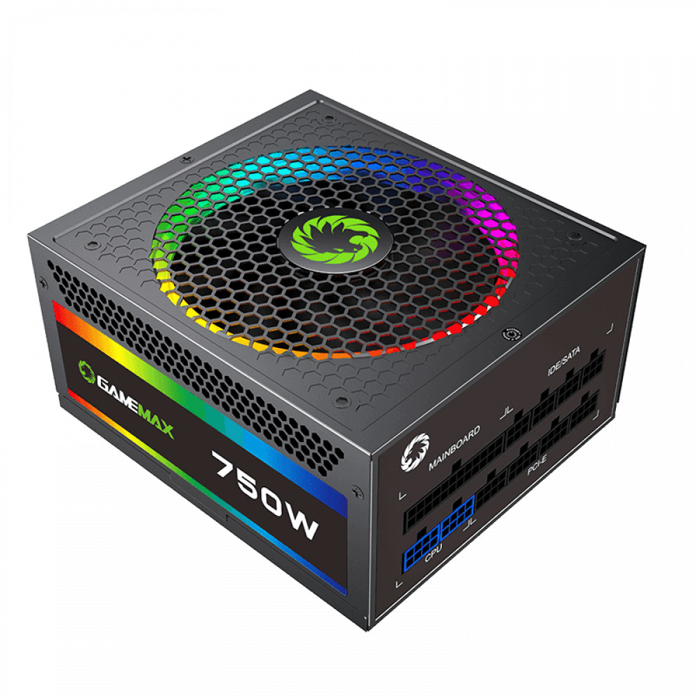 Блок питания GameMax RGB 750W Rainbow 210507000035 750 Вт - миниатюра 2