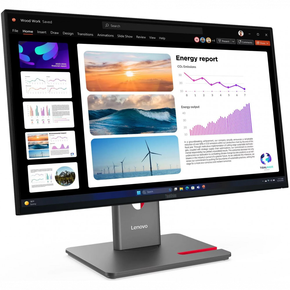 Монитор Lenovo 64B2GAR1EU 23.8 ", IPS, Quad HD 2560x1440 (16:9), 120 Гц - миниатюра 2