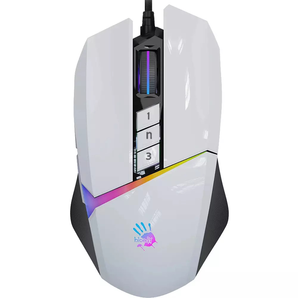Мышь Bloody W60-Max-Panda White Игровые, Проводная — фото товара