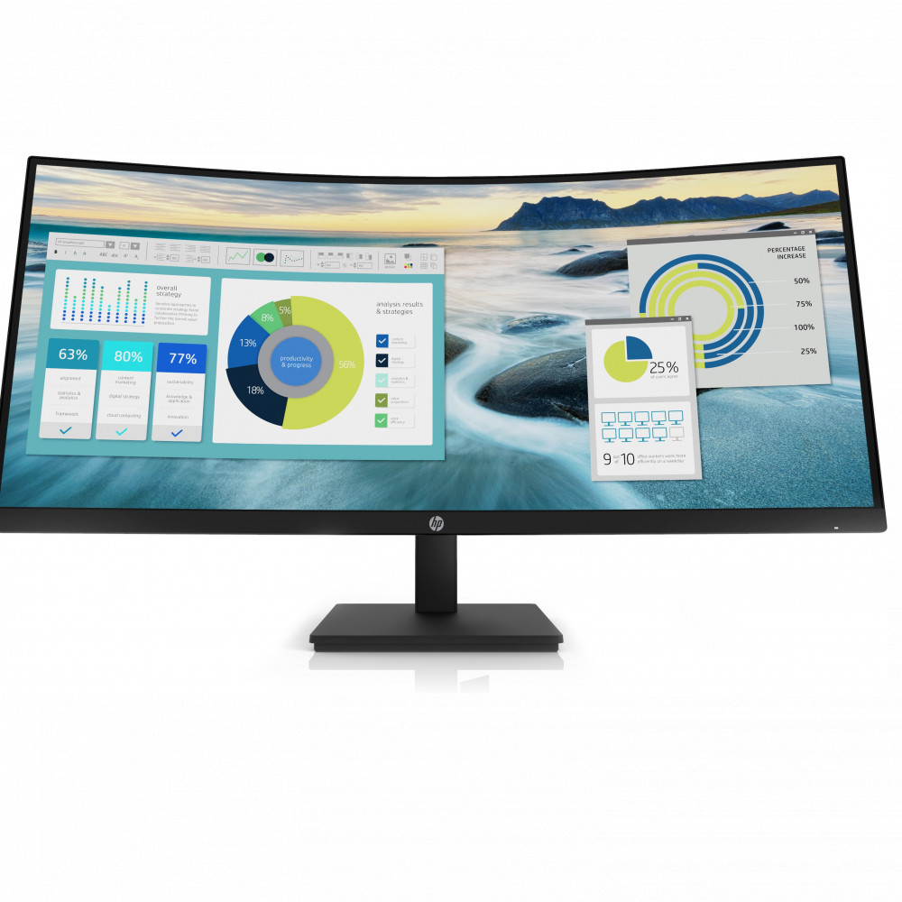 Монитор HP P34hc G4 Curved Monitor 21Y56AA#ABB 34 ", VA, Ultra-Wide QHD 3440x1440 (21:9), 60 Гц - миниатюра 2